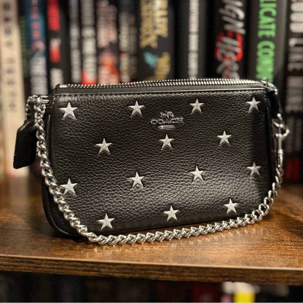 Coach nolita 19 star print - silver/black